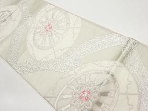 源氏車に華文模様織出し袋帯